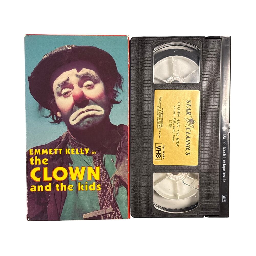 Emmett Kelly - The Clown and the Kids 1989 VHS Tape RARE Sad Clown 1967